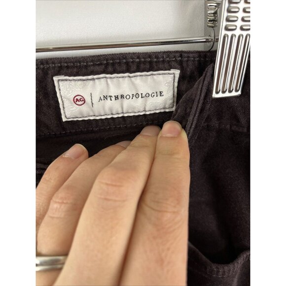 Anthropologie AG The High-Rise Stevie Ankle Brown Velvet Pants Womens Size 32 - Picture 5 of 14